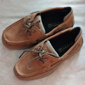 Sperry Top-sider Kids Leather Lace Up Boat Shoes Size 3M